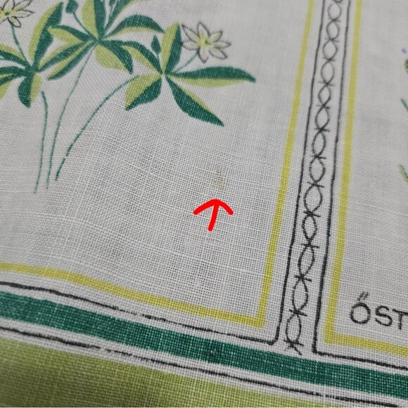 Vintage Small Square Tablecloth Flowers Of Sweden M.M. Dahlin Sverige-Blomster - Picture 8 of 8